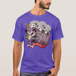Bewaffnete Possummen Mama- und Baby-Opossummen mit T-Shirt