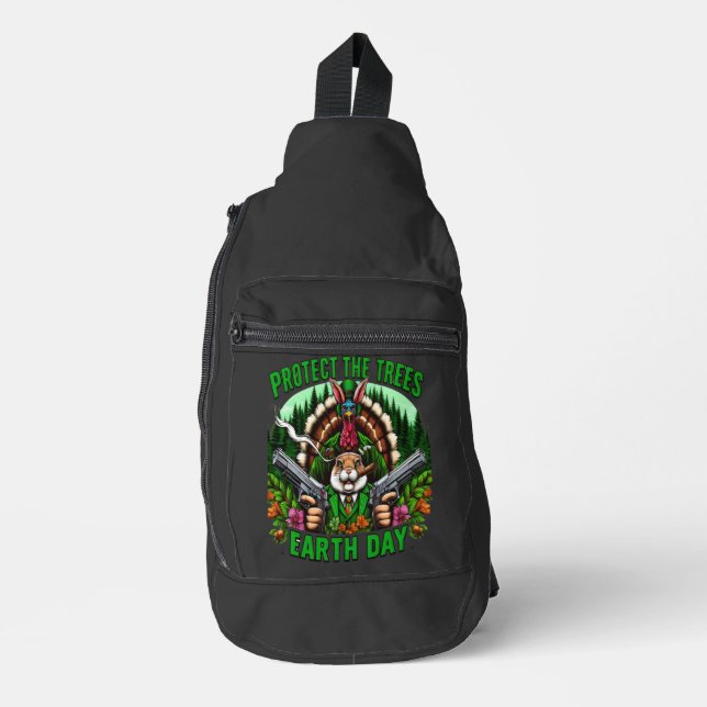 Bewaffneter Erntedank Avenger Crossbody Bag (Vorderseite)