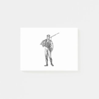 Bewaffneter Junge Post-it Klebezettel