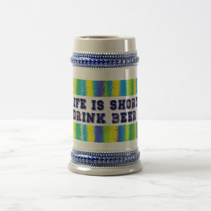 Bewahre es kalt in deinem Leben ist kurz trinken Bierglas