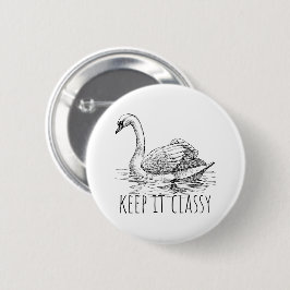 Bewahre es klassisch eleganter Schwan Button