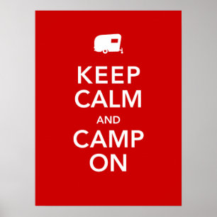 Bewahre Ruhe und campiere weiter - RV Glamping Pos Poster