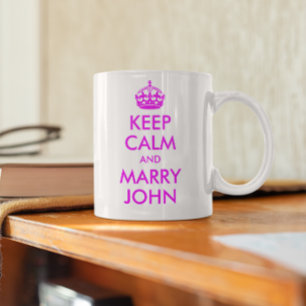 Bewahre Ruhe und heirate John Mug Kaffeetasse