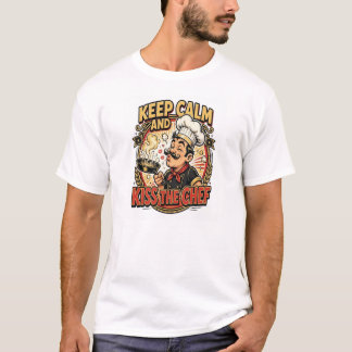 Bewahre Ruhe Und Küsse Den Koch Lustiges Shirt