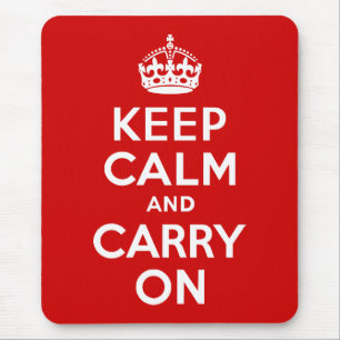 Bewahre Ruhe und Mach Weiter Mousepad