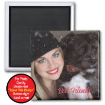 Bewahren Sie das Magnet der besten Freunde mit Fot