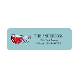 Bewahren Sie das Santa Underwear Adressetikett auf