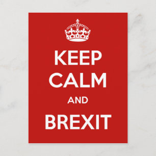 Bewahren Sie Ruhe und Brexit Postkarte