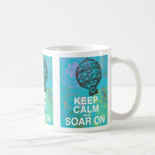 Bewahren Sie Ruhe und fliegen Sie weiter lustiger  Kaffeetasse