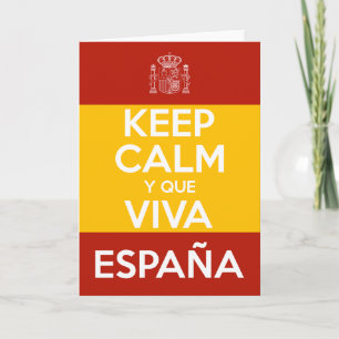 Bewahren Sie Ruhe und lang lebe Spanien Karte