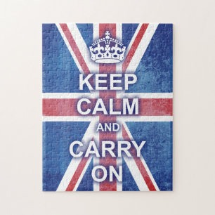 Bewahren Sie Ruhe und Machen Sie Weiter Union Jack