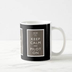 Bewahren Sie Ruhe und Pilot Auf Steampunk-Luftschi Kaffeetasse