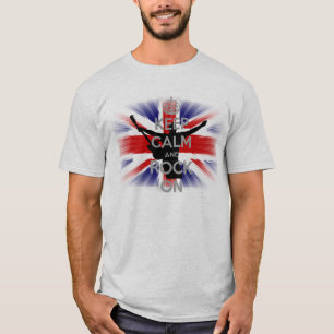Bewahren Sie Ruhe und Rock auf UK-Flagge The Union T-Shirt