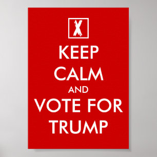Bewahren Sie Ruhe und stimmen Sie für DONALD TRUMP Poster