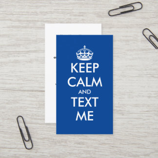 Bewahren Sie Ruhe und texten Sie mir cool business Visitenkarte