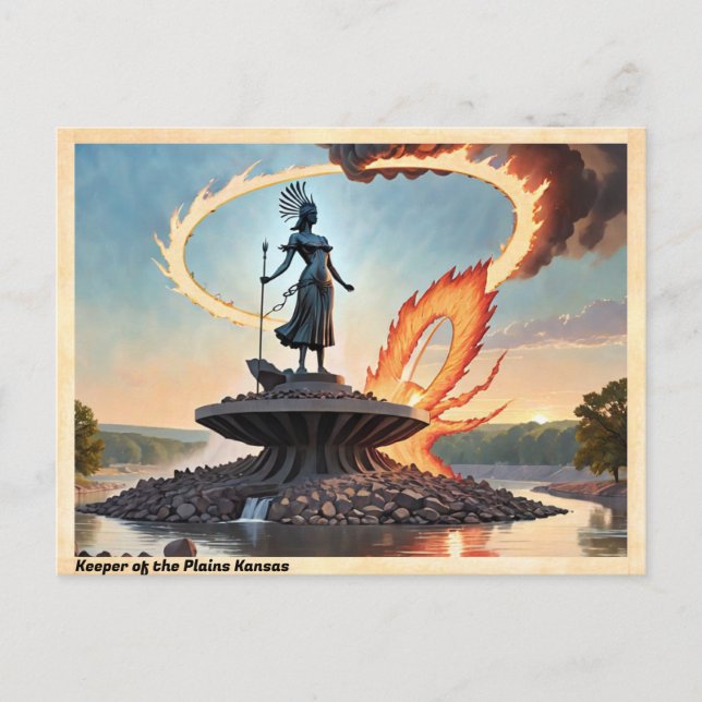 Bewahrer der Kansas Vintage-Ebene Postkarte (Vorderseite)