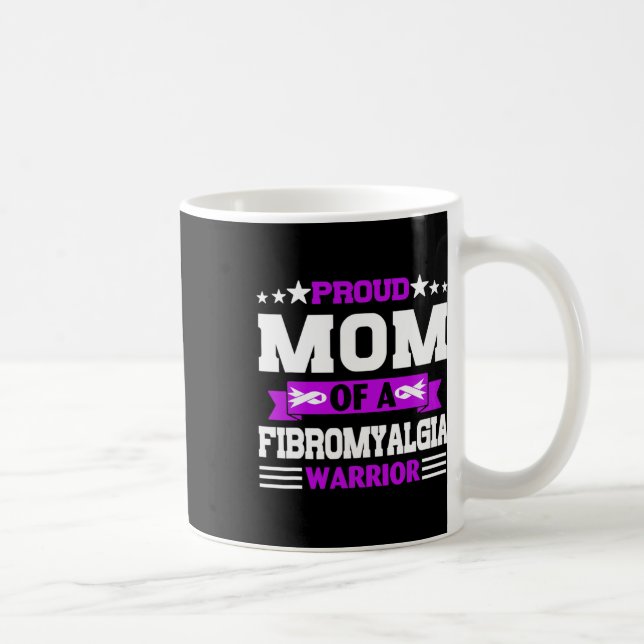Bewährte Mama Krieger einer Fibromyalgie Bewusstse Kaffeetasse (Rechts)