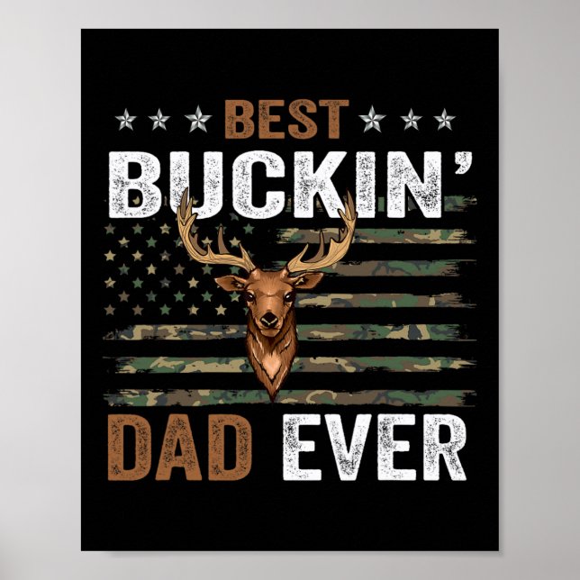 Bewährtes Buckin-Vater-Flag-Kleidungsstück je Camo Poster (Vorne)