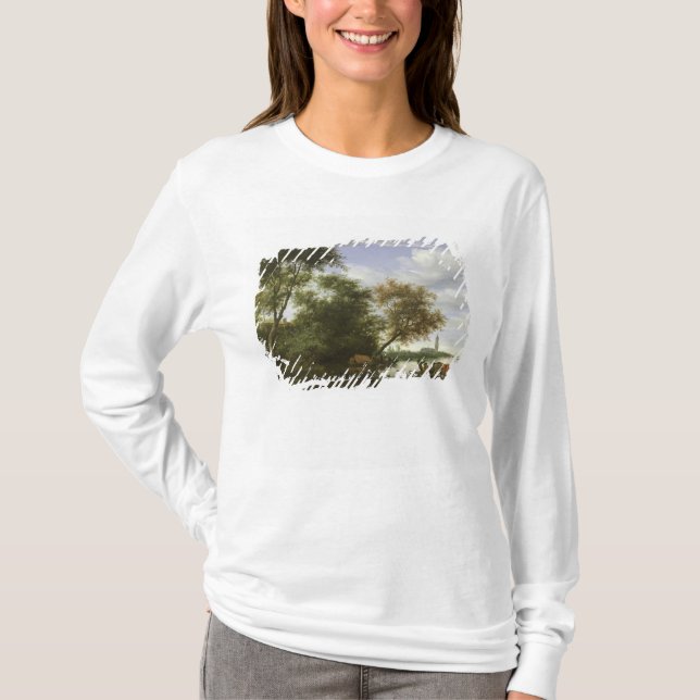 Bewaldete Flusslandschaft T-Shirt (Vorderseite)