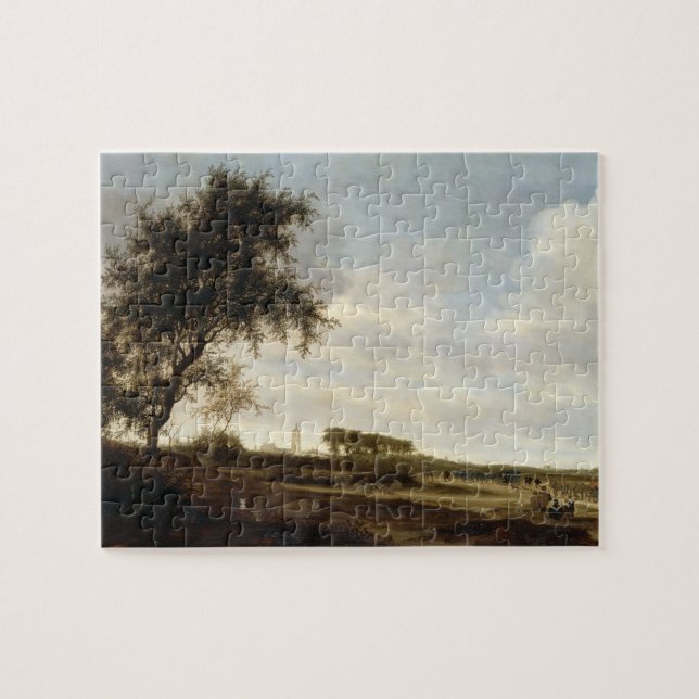 Bewaldete Landschaft (Öl auf Platte) (Horizontal)