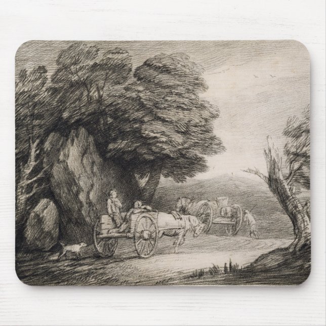 Bewaldete Landschaft Thomas Gainsboroughs | mit Mousepad (Vorne)