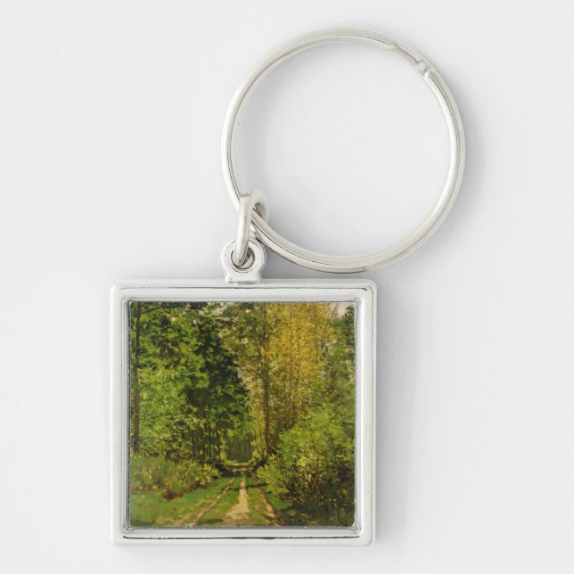 Bewaldeter Weg Claude Monets | Schlüsselanhänger (Vorne)