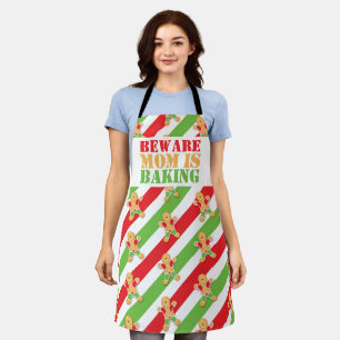BEWARE Mama backt Lebkuchen Mann rot grün Schürze