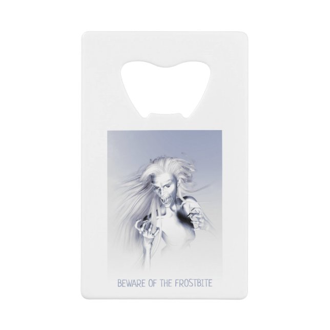 Beware of the Frostbite. Ice vampire Geldbeutel Flaschenöffner (Vorderseite)