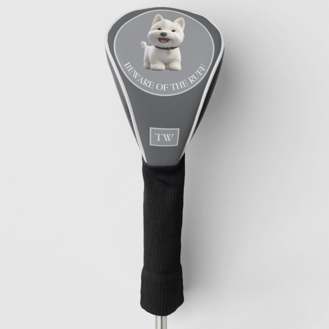 Beware of the Ruff Custom Golf Head Cover Headcover (Vorderseite)
