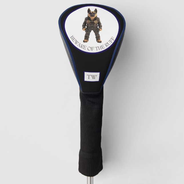 Beware of the Ruff Custom Golf Head Cover Headcover (Vorderseite)