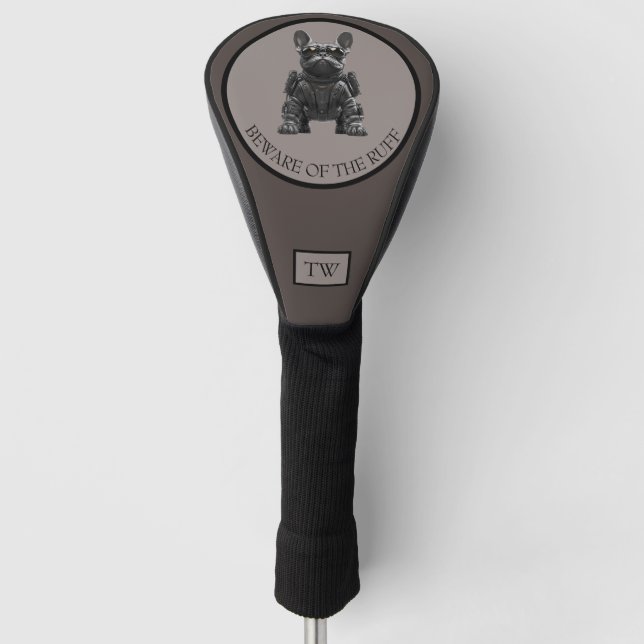 Beware of the Ruff Custom Initials Dog Golf Head Headcover (Vorderseite)