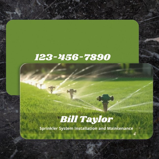 Bewässerungsanlagen Visitenkarte (Sprinkler Systems Business Cards)