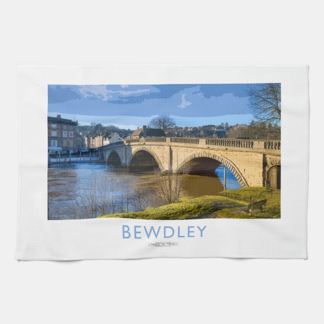 Bewdley-Bahnplakat Geschirrtuch (Horizontal)