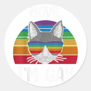 bewegen Ich bin schwul-lesbischer Gay Pride Runder Aufkleber