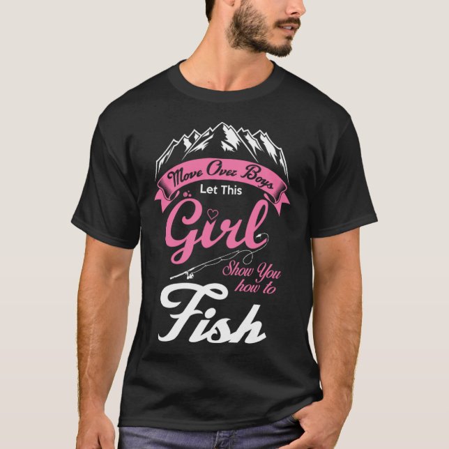 Bewegen über Jungs Gelassen Dieses Mädchen zeigt d T-Shirt (Vorderseite)