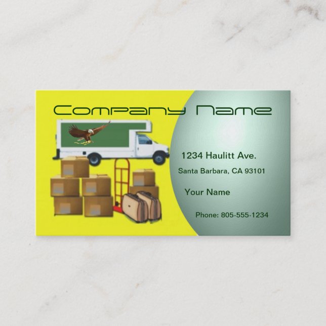 Bewegen und Schleppen Visitenkarte (Vorderseite)