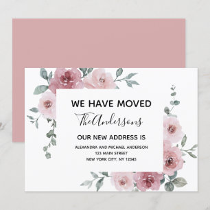 Bewegende Ankündigung Dusty Pink Floral