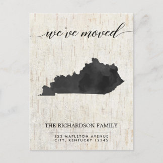 Bewegende Ankündigung, Kentucky Staat rustikal Einladungspostkarte