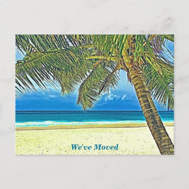 Bewegende Ankündigung Schöne Strandpostkarte Postkarte (Vorderseite)