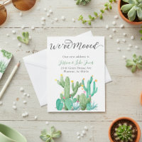 Bewegende Announcement Card Cactus Succulent South