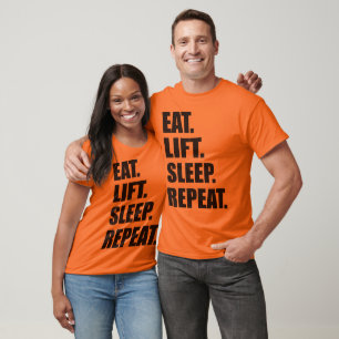 Bewegende Fahrgymnastik - essen, heben, schlafen,  T-Shirt