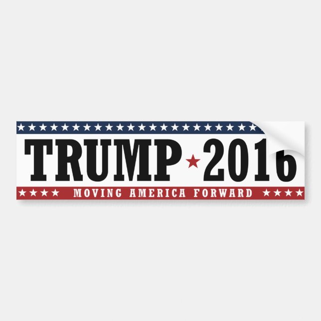 Bewegender Stoßdämpfer Amerikas des Trumpf-2016 Autoaufkleber (Vorne)