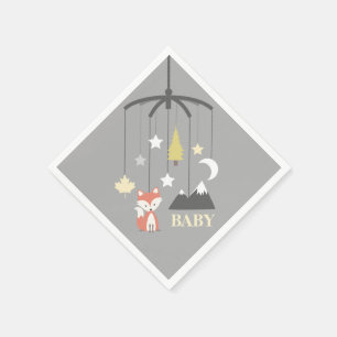 Bewegliche moderne neutrale Babyparty-Servietten Serviette