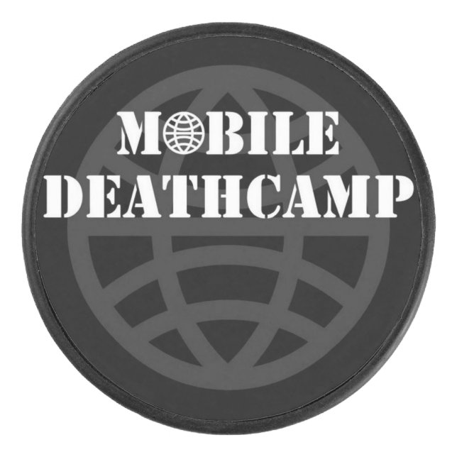 Beweglicher Deathcamp "Kugel" Hockey-Puck Eishockey Puck (Vorderseite)