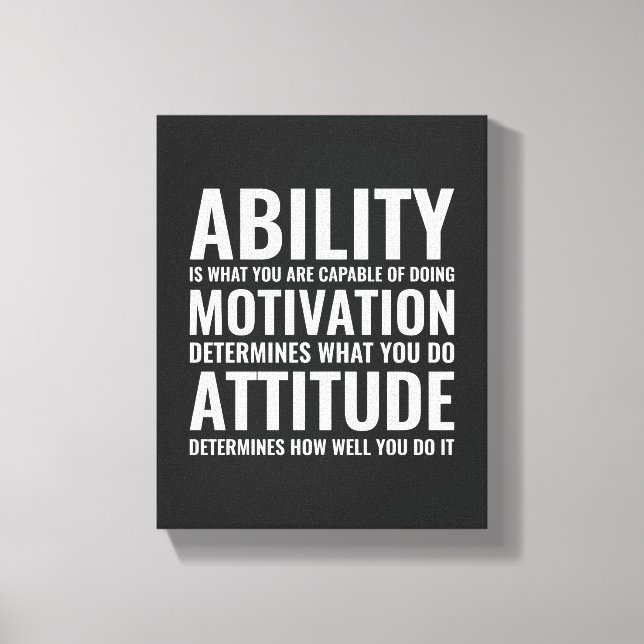 Beweglichkeit Motivation Attraktivität Motivierend Leinwanddruck (Vorderseite)