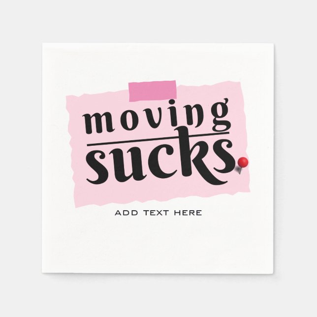 Bewegt Ist zum Kotzen! Modern Funny Farewell Good  Serviette (Vorderseite)