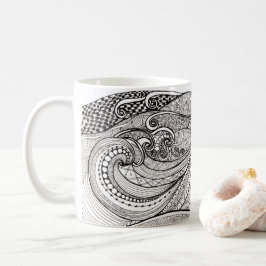 Bewegt Kaffee-Tasse wellenartig Kaffeetasse