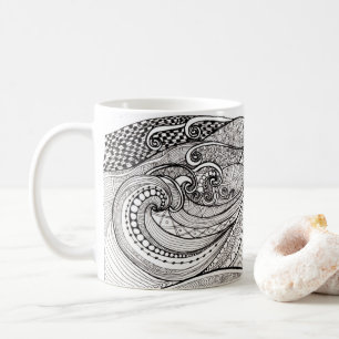 Bewegt Kaffee-Tasse wellenartig Kaffeetasse