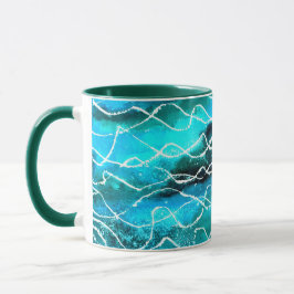 "Bewegt" Wecker-Tasse wellenartig Tasse