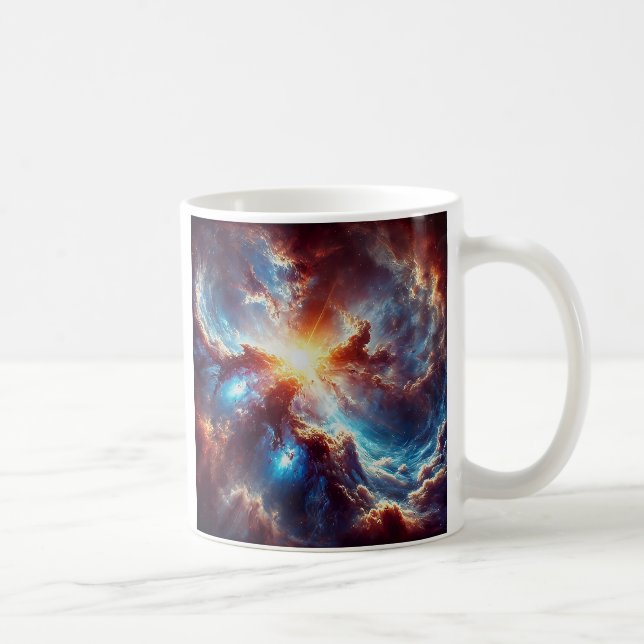 Bewegte Himmelslandschaft. Kaffeetasse (Rechts)